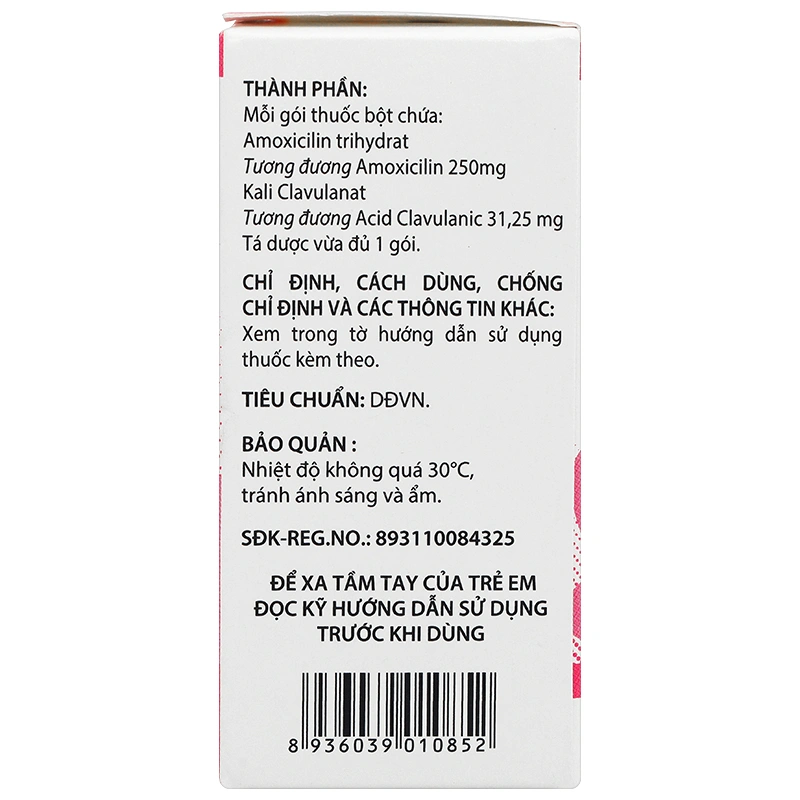 Aumoxka Mebi 250mg/31,25mg điều trị nhiễm khuẩn (10 gói x 1g) - 4